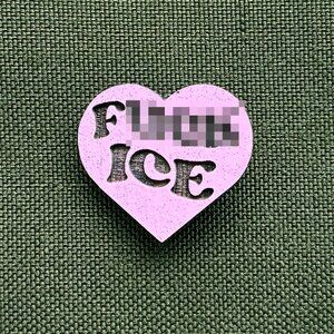 F*** ICE wood pin